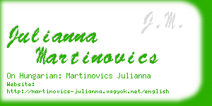 julianna martinovics business card